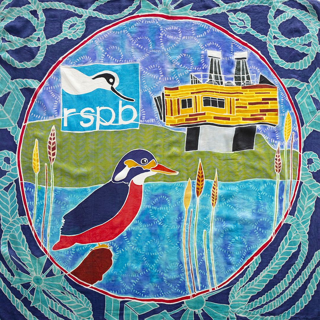 Purfleet flag showing the RSPB nature reserve
