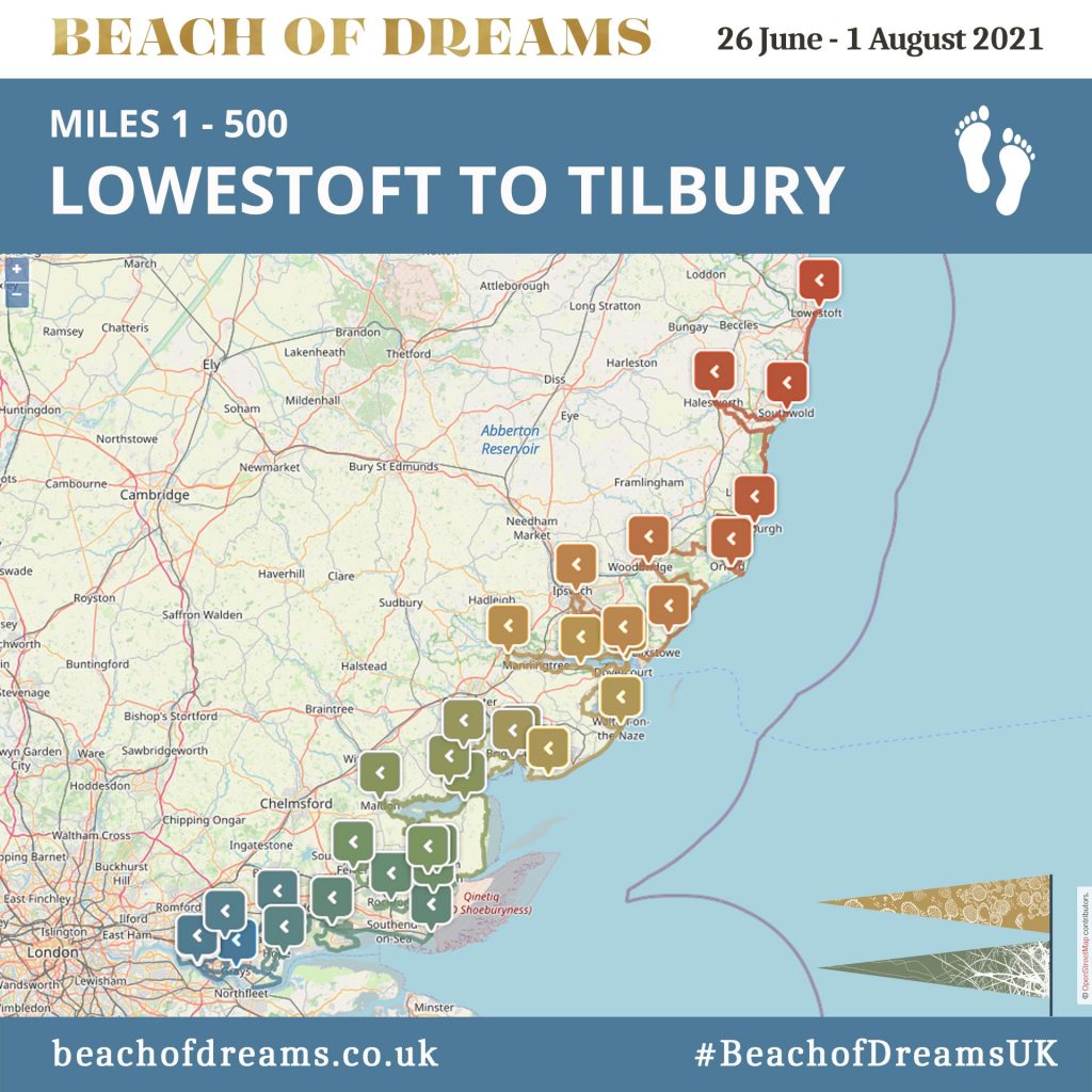 Beach of Dreams walk map