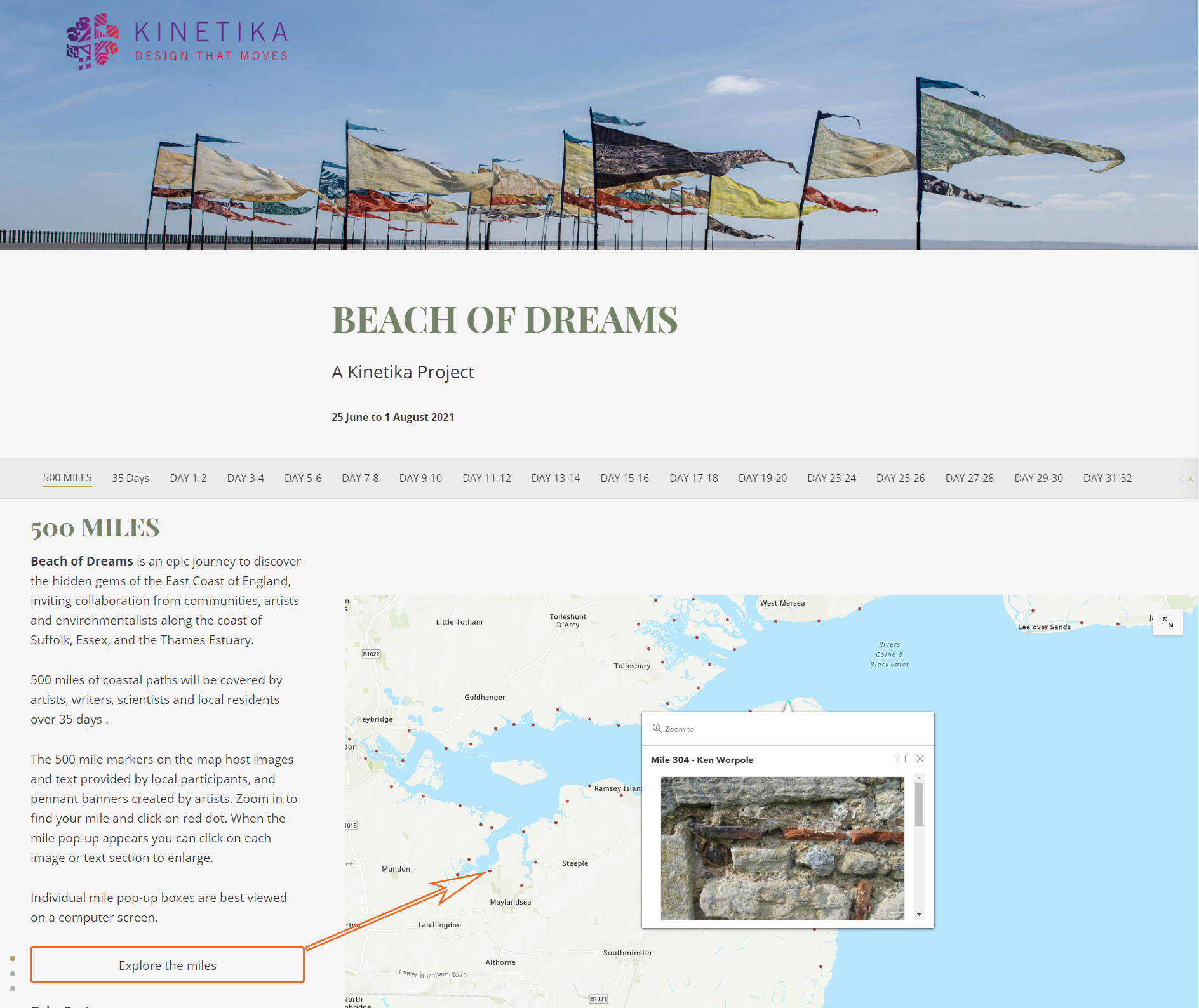 Beach of Dreams storymap