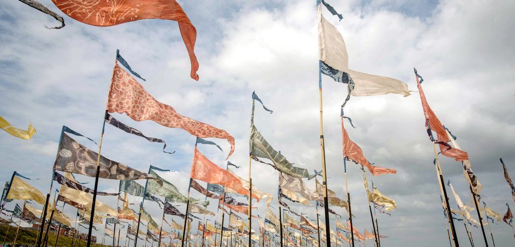 Beach of Dreams flag installation Lowestoft