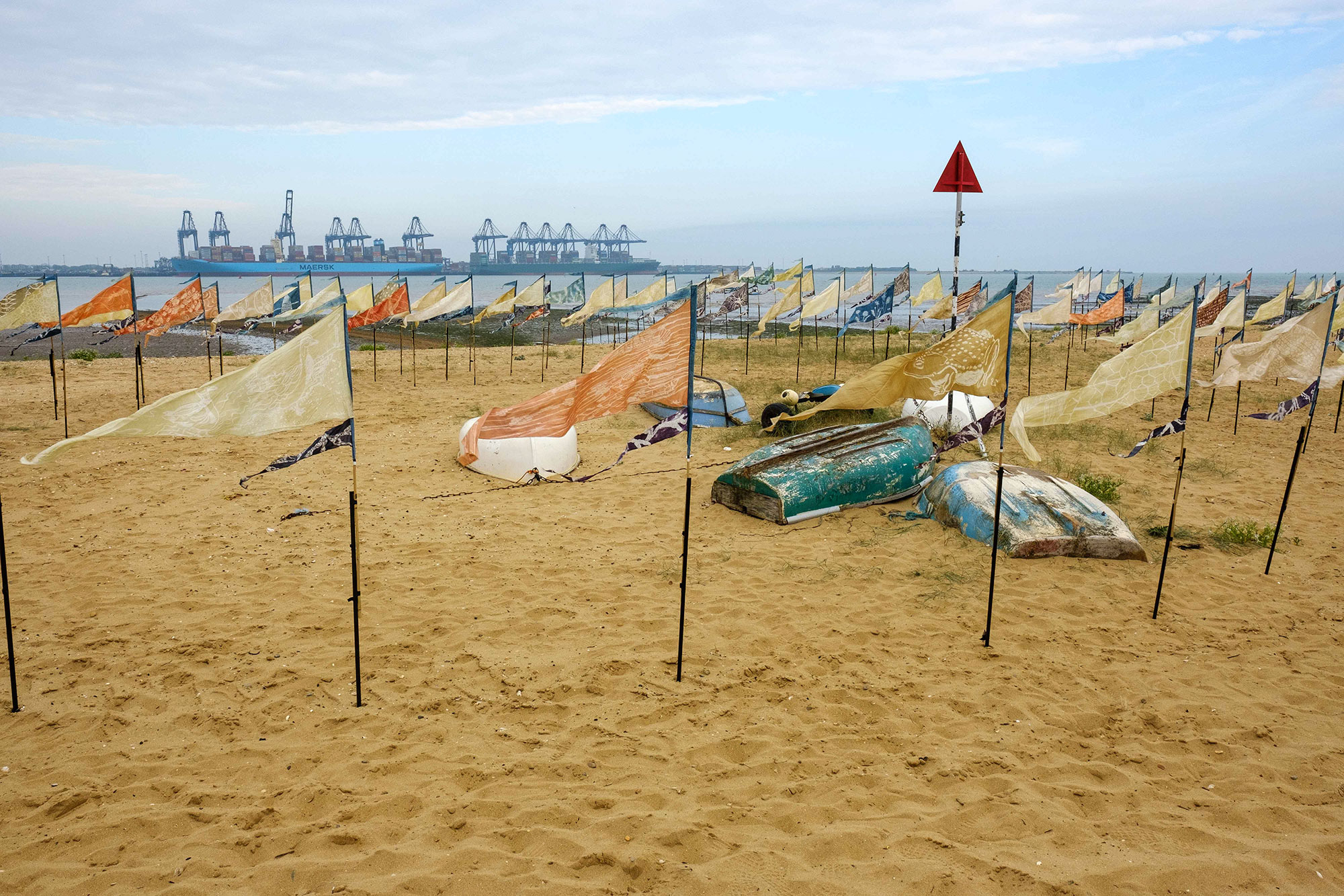 Beach of Dreams flags in Harwich