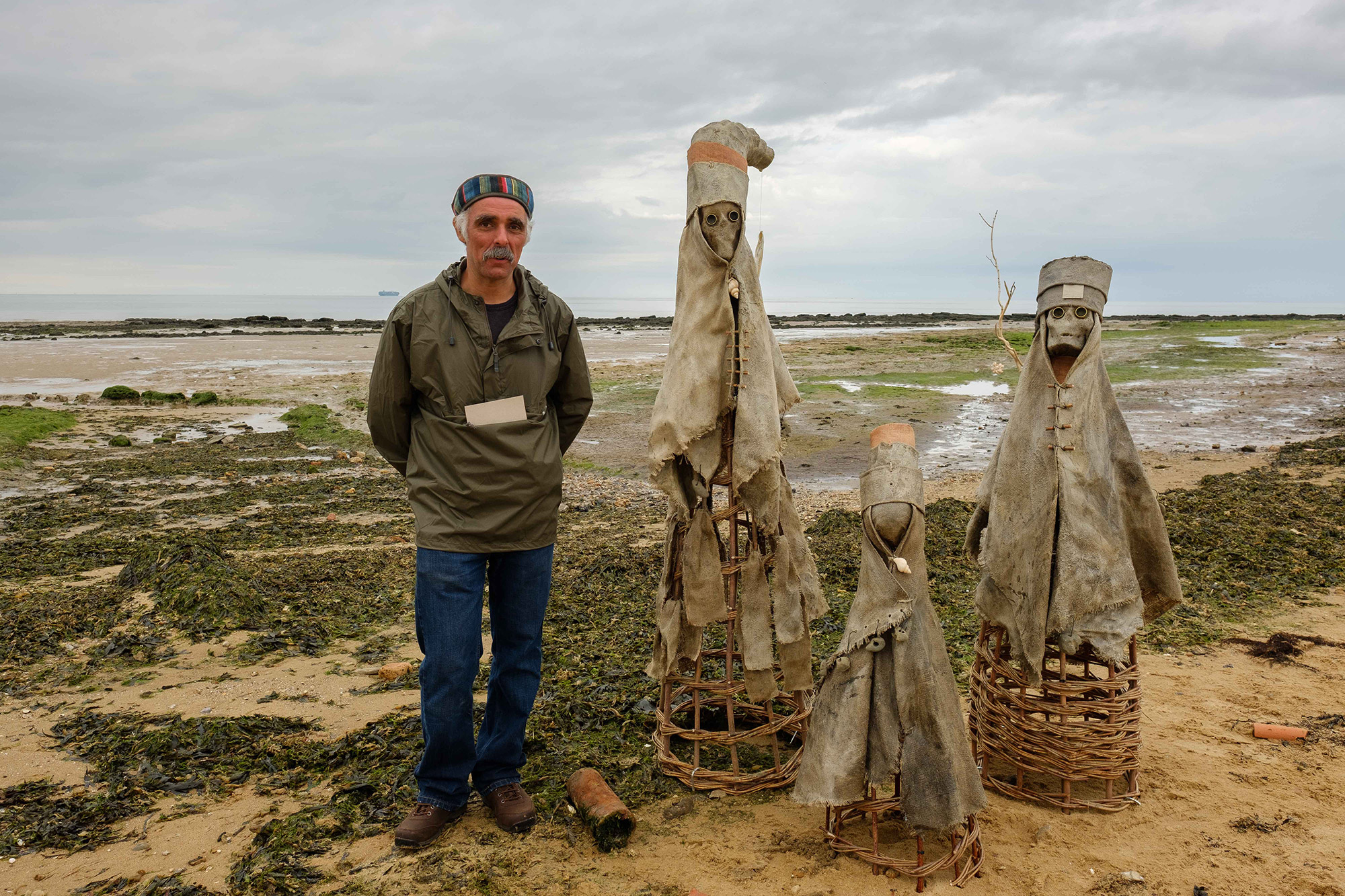 The Sea People art installation at Walton on the Naze
